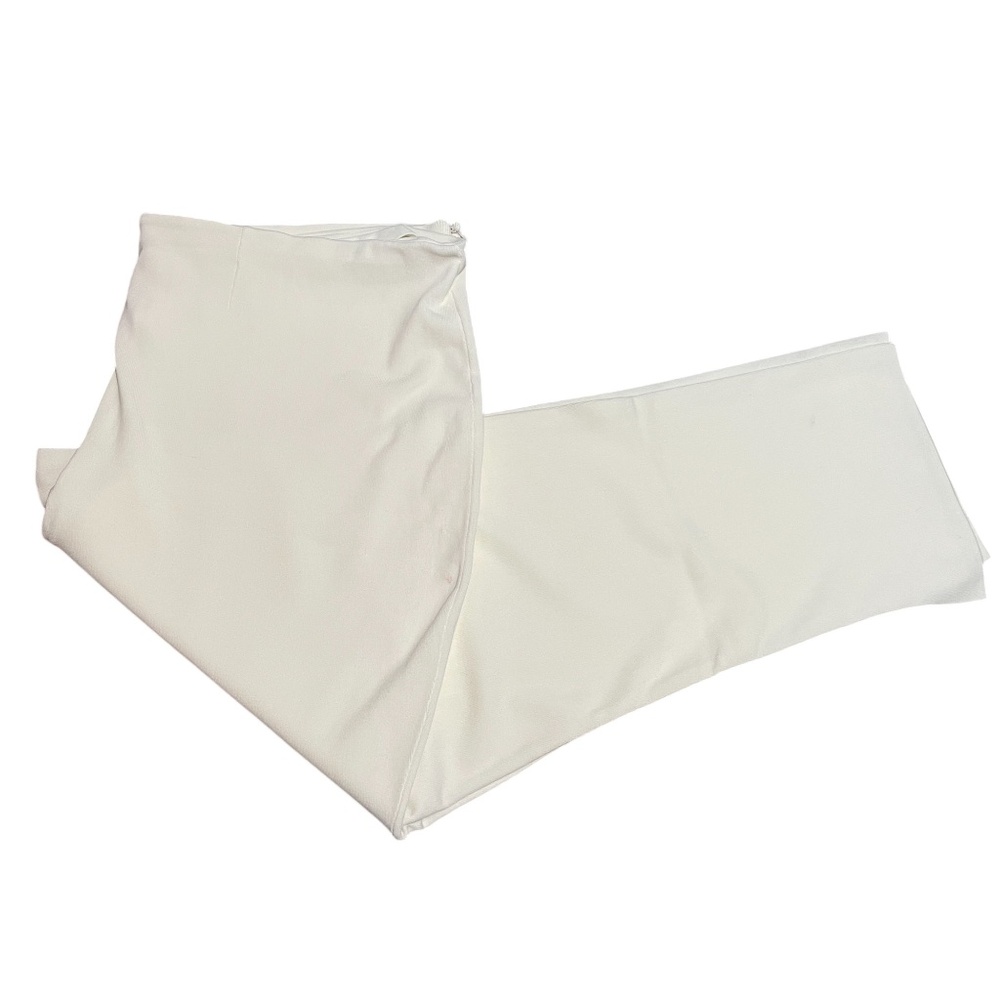 Carmen Marc Valvo Womans 3X Womens Ivory Side‎ Zip Cocktail Pants